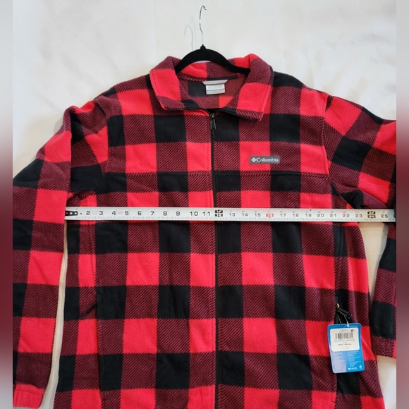 Men's Columbia Steens Mountain Printed Full-Zip Fleece Jacket Bufflo Plaid Print - Picture 8 of 8